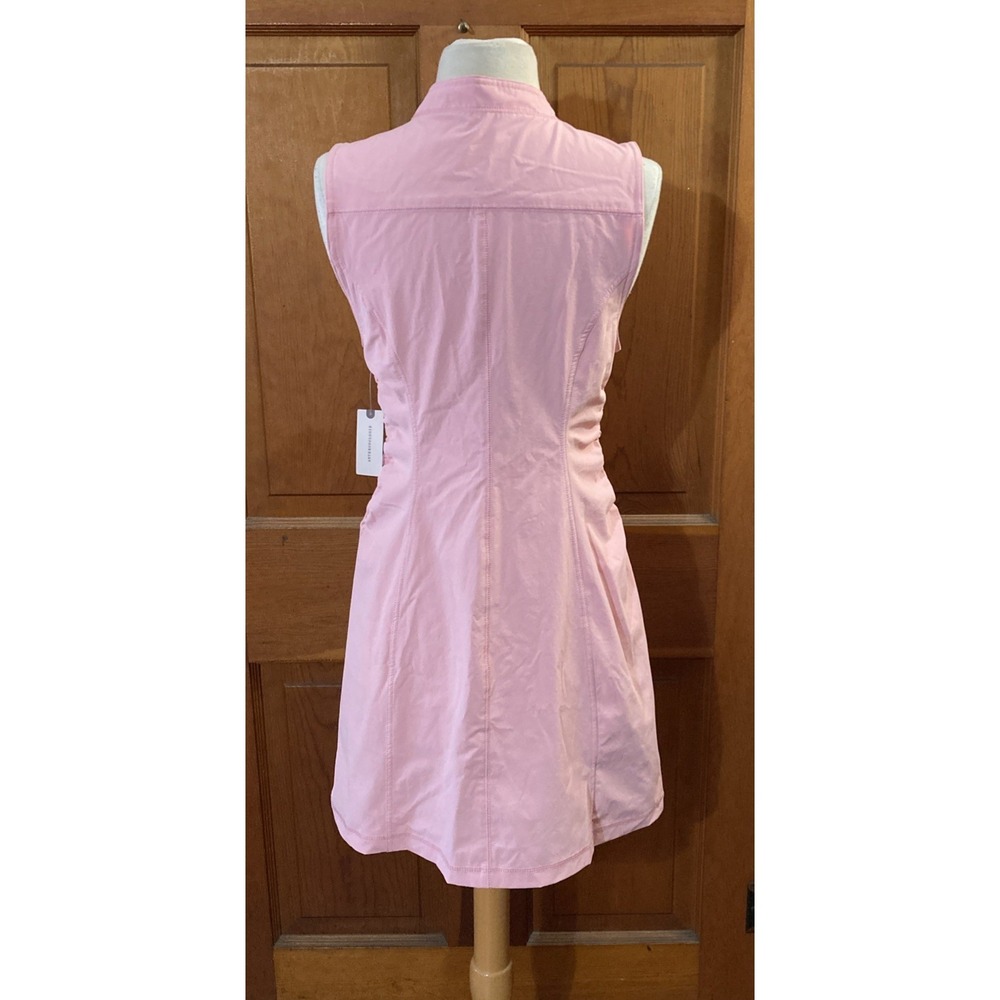 Anthropologie‎ Daily Practice Shirred Mini Dress Sz M NWT Pink Tennis Pickleball - Picture 2 of 8